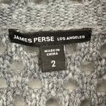 James Perse Open Knit Marina Cowl Neck Sweater Wool Alpaca Blend Grey Size 2 Photo 3