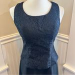 Elegant Black Lace Overlay Maxi Dress Formal Evening Gown Size 10 Photo 4