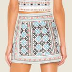 Majorelle  Women’s Port Mini Skirt in Summer Multi Coral Boho Embroidered Size XS Photo 1