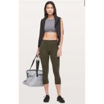 Lululemon In Movement Crop *Everlux 19" Dark Olive Photo 2