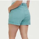 Torrid  • 3.5 INCH PULL-ON LINEN BLEND HIGH-RISE TIE-FRONT SHORT TEAL Photo 3