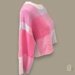 Jessica Simpson  Pink & Lavender Plaid Cropped Sweater Women’s XS Photo 2
