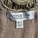 Active USA  Womens Boho Crochet Coverup Top Size M/L Hippie Beach 70s Festival Photo 6