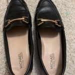 Michael Shannon by Michael black leather loafers with gold accent buckle Photo 1