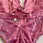 Victoria's Secret  Fishnet Lace Teddy Bodysuit XS Maroon Dark Cherry Red NWT Photo 5