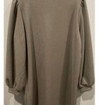 ZARA  Olive Green Long Sleeve V-Neck Mini Dress Photo 3