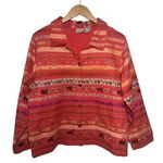 Classic Elements Vintage Jacket Women L Orange Tapestry Boho Embroidered Cottage Photo 0