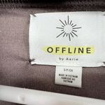 Aerie  offline velour gray cropped hoodie S lounge active casual pullover fall Photo 3