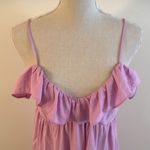 LILOU Maxi Dress with Ruffles, Lavender Large Pink Photo 2