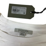 ALLSAINTS  Coni Dropout Shirt Dress Sleeveless Shoulder Pads Cotton Small White Photo 6