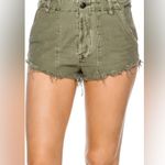 Free People  Military Green Cut Off Shorts Size 8 Cargo Mini Photo 0