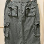 No Boundaries Size 3 Green Y2KVintage Knee Length Drawstring Cargo Utility Skirt Photo 1