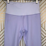 Allfenix Leggings Workout Gym Stretch Stripe Ankle Length Purple Size Small Photo 3