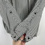 ZARA Woman Size L Blouse Black Polka Dot Tie Neck Long Sleeve Flowy Long Sleeve Photo 6