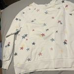 Z Supply  Star Print White Sweatshirt size small Photo 5