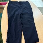 Dalia Dress Pants Size 14W Solid Black Embellished Cuff Rayon Nylon Pull On Photo 1