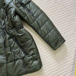 Michael Kors NWT Quilted Women Long Puffer Coat w/ Fur Hoodie Olive Size 1X Photo 8