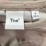 Tna Cropped Long Sleeve Ribbed Waffle Knit Top Taupe Size S Aritzia Brown Photo 4