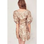 Love Shack Fancy NWT  Lena Floral Metallic Mini Dress in Cinnamon Photo 1