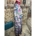 Blair Shirt dress 1980s geometric jewel tones gray purple blue Photo 7