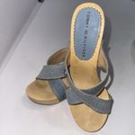 Tommy Hilfiger Vintage  Y2K 90s Studded Wooden Block Denim Heels Size 6M Photo 13