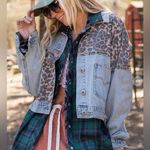 POL Off Duty Leopard Denim Jacket Photo 1
