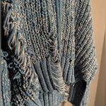 POL  Women’s Oversized Distressed Ribbed Knit Lace Sweater Hoodie Size Large L Photo 1