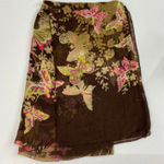 Charming Charlie  women's brown floral butterfly‎ lightweight sheer fashion scarf Photo 0