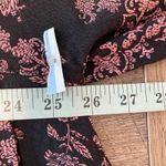 Free People Womens Blouse Top Floral Button Up Long Sleeve Black Pink Medium Photo 6