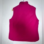 LL Bean Cranberry Fleece Lined Zip Up Active Outdoor Vest Women's Size Large Pink Photo 3