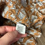 Daughters of India Women’s XL Shirring Cotton Top Brown Boho Peasant Blouse Photo 4