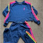 Aviator Nation  Bolt Embroidery classic cropped crew sweatshirt and sweat pants Photo 0