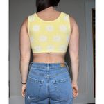 yllw the label yellow white floral crop top size medium Photo 4