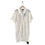 Lulus  Day Off Darling White Crochet Short Sleeve Shirt Dress Sz XL NWT Photo 1