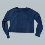 All In Motion Women’s Blue Pullover Navy blue Sweater  small cropped basics 2010s Photo 0