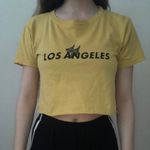 Brandy Melville Yellow Los Angeles Crop Top Photo 1
