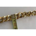 Vintage Monet Gold Tone Chunky Flat Double Curb Link Chain Necklace Signed 20” Photo 10