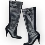 Cole Haan Z27118* Nike Air Jalisa Tall Leather Heel Boots Black S-441 Sz 7 B Photo 0