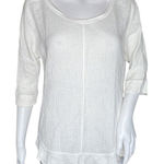 Anthropologie  Postmark Shirt Womens Small White Gauzy‎ Blouse Neutral Minimalist Photo 0