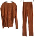 Missguided Two Pieces Co Ord Rib Wrap Collared Knit Top & Pant Size 4 100% Polyester Photo 2