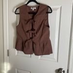 Vigoss NWT  Woman’s Brown Sleeveless Peplum Top Size Large Photo 1