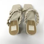 Dolce Vita Ivory Ashby Platform Braided Faux Leather Sandal Block Heels 9.5 White Photo 6