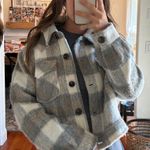 Flannel Jacket Gray Size M Photo 0