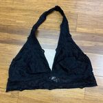 PINK - Victoria's Secret  Bralette womens Medium‎ A-C Black Lace Halter Wireless Photo 0