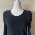 Pomander Place Black Puff Shoulder Long Sleeve Vesty Mini Dress – Size S Photo 4