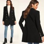 Lulus Black Double Breasted Coat Dress(Size Small) Photo 2