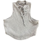 Gym shark gray ripped cropped sleeveless top XS Photo 0