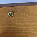 Antique Tooled Leather Clutch Handbag Brown Gold Taffeta Kiss Lock Handle Purse Photo 14