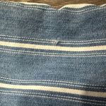 American Eagle  Pants High Rise Wide Leg Crop Striped Blue White Women’s 8 Beach Photo 4