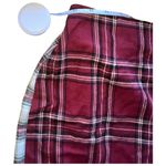 Source Unknown Y2K 28”  pleated plaid buckle mini skirt with a red white plaid pattern Photo 5